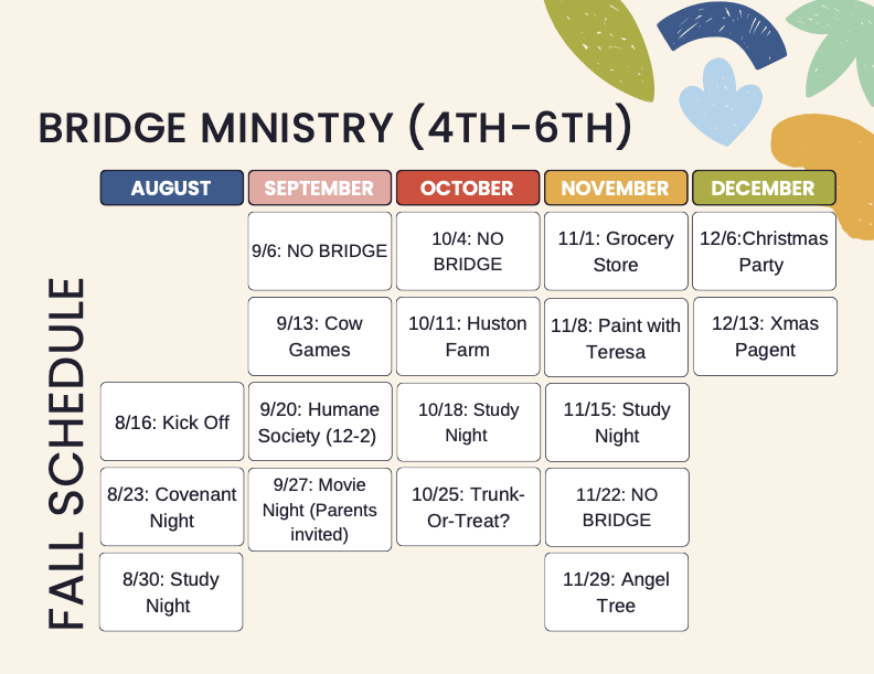 Bridge Ministry (4th-6th grade)